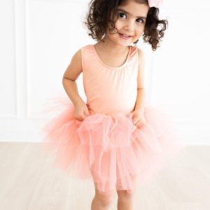 Tank-Tutu-Trikot in leuchtendem Pfirsich