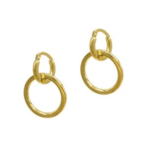 14k vergoldete baumeln Hoops