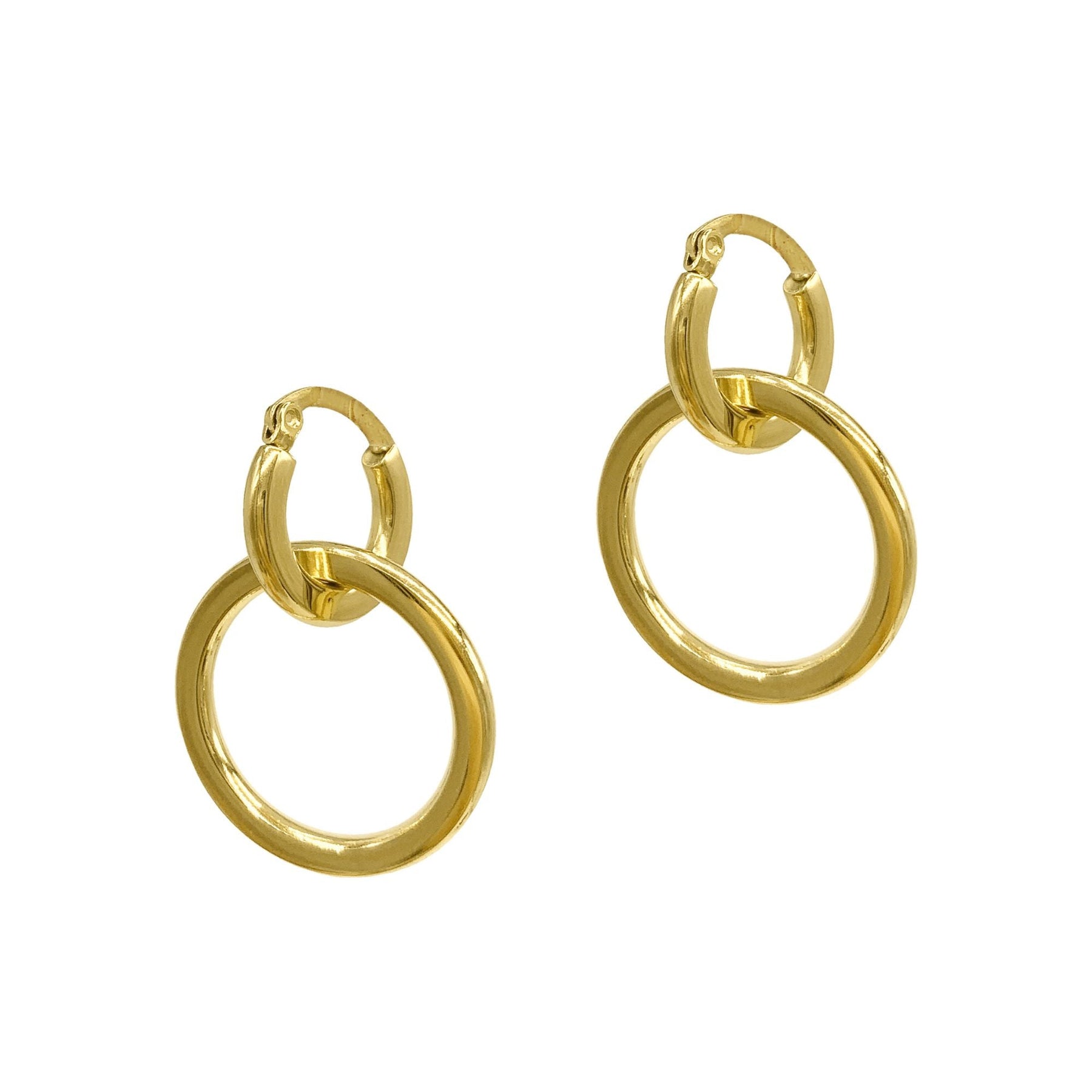 14k vergoldete baumeln Hoops