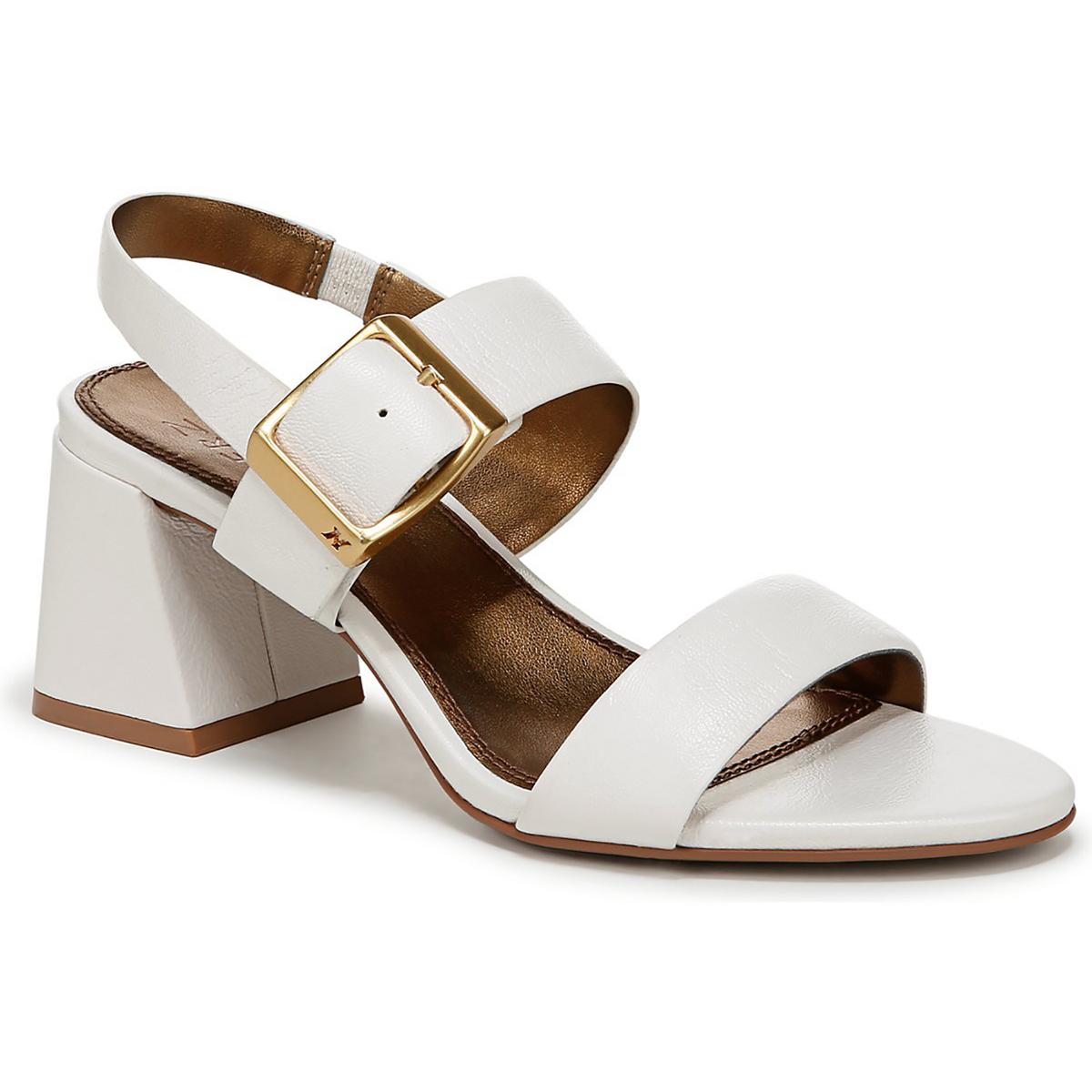 Vicky Leder Block Heel Slingback Absatzschuhe