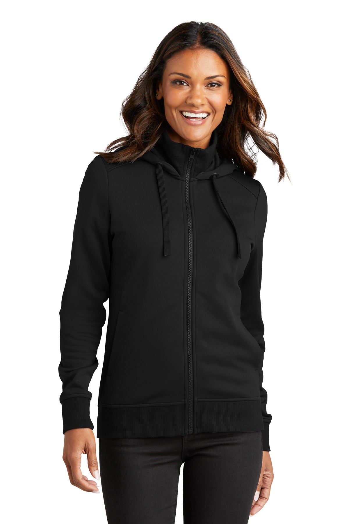 Port Authority Damen Glatte Fleece Kapuzenjacke