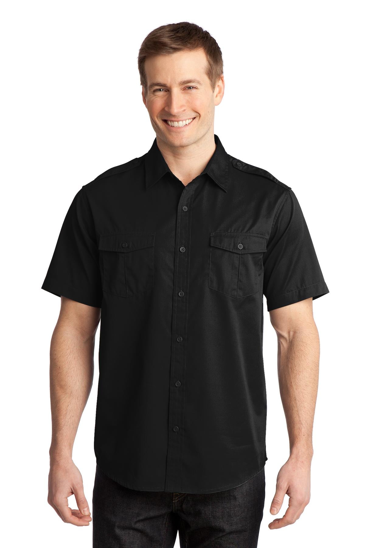 Port Authority Twill Hemd mit kurzen Ärmeln S648