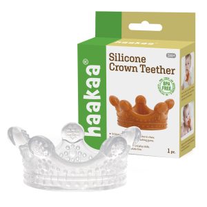 Haakaa Silikon-Kronenbeißring 1 PK – Klar