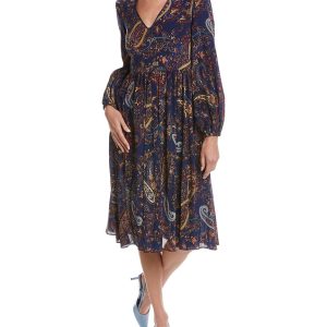 Etro Seiden-Midikleid mit Paisley-Print