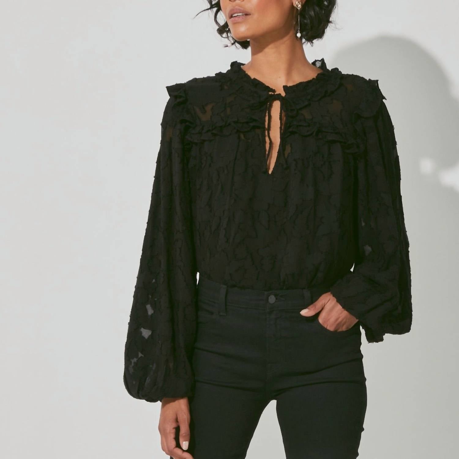 Amara Bluse in schwarz