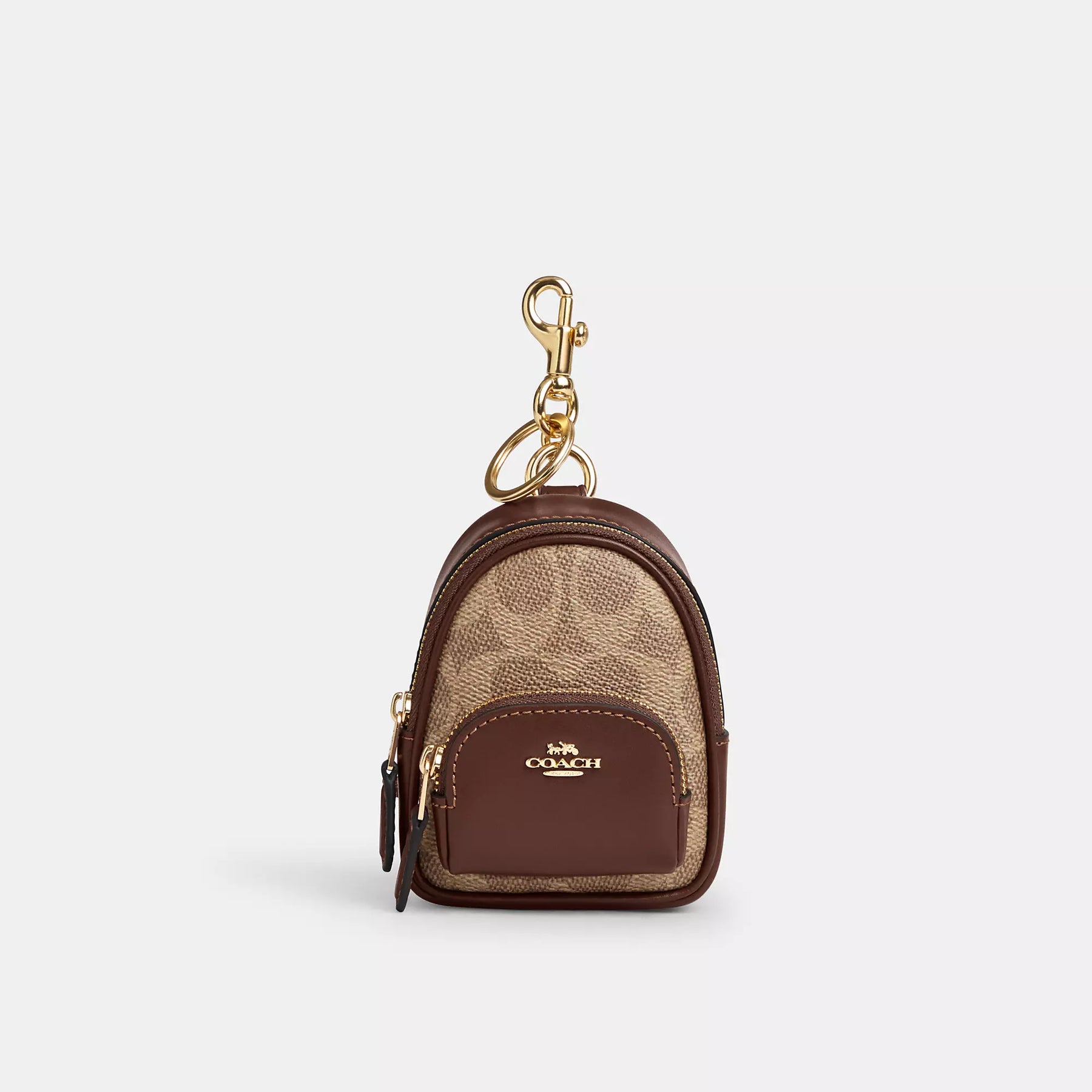 Coach Outlet Mini Court Rucksack Tasche Charm In Signature Canvas