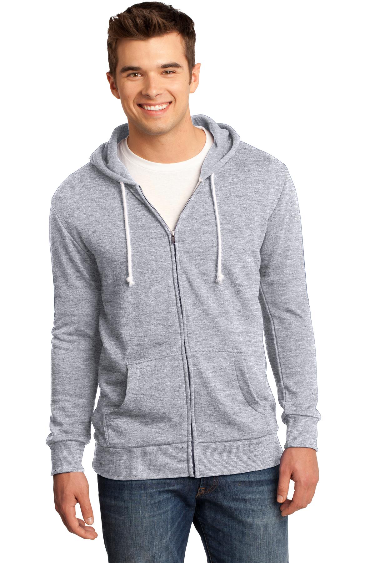 District Junge Herren Core Fleece durchgehender Reißverschluss Kapuzenpullover DT190