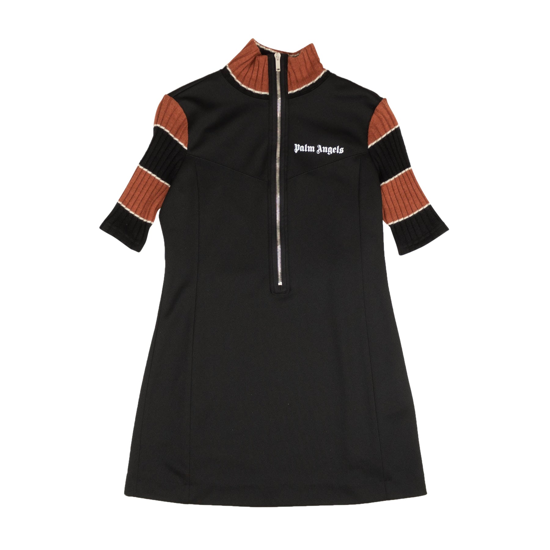 Schwarzes Minikleid mit Reißverschluss