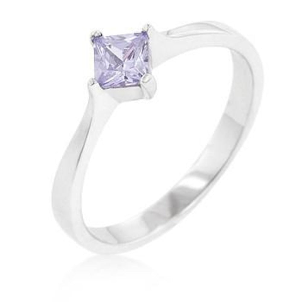 Sterling Silber Amethyst CZ Ehering