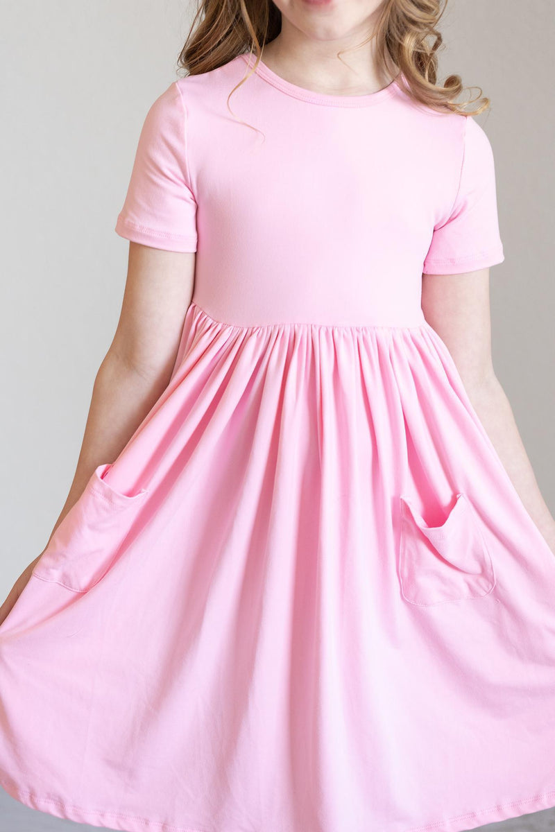 Bubblegum Rosa S / S Tasche Twirl Kleid