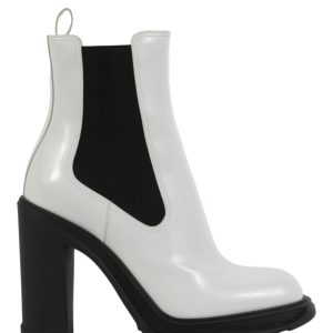 Chelsea-Stiefel aus Leder mit Absatz