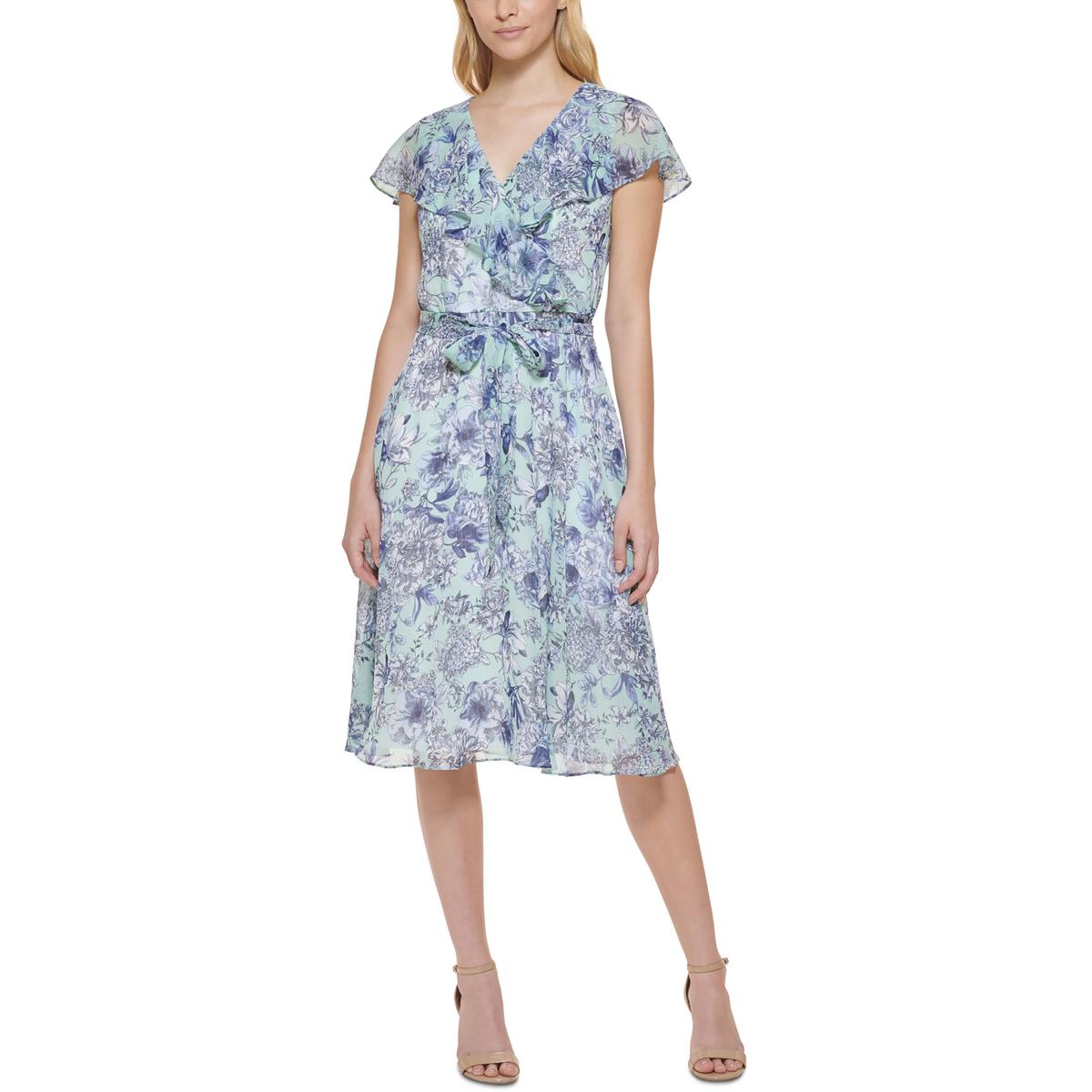 Petites Chiffon Kleid mit Blumenmuster Fit & Flare