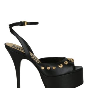 Teddy Studs Plateausandalen mit Absatz