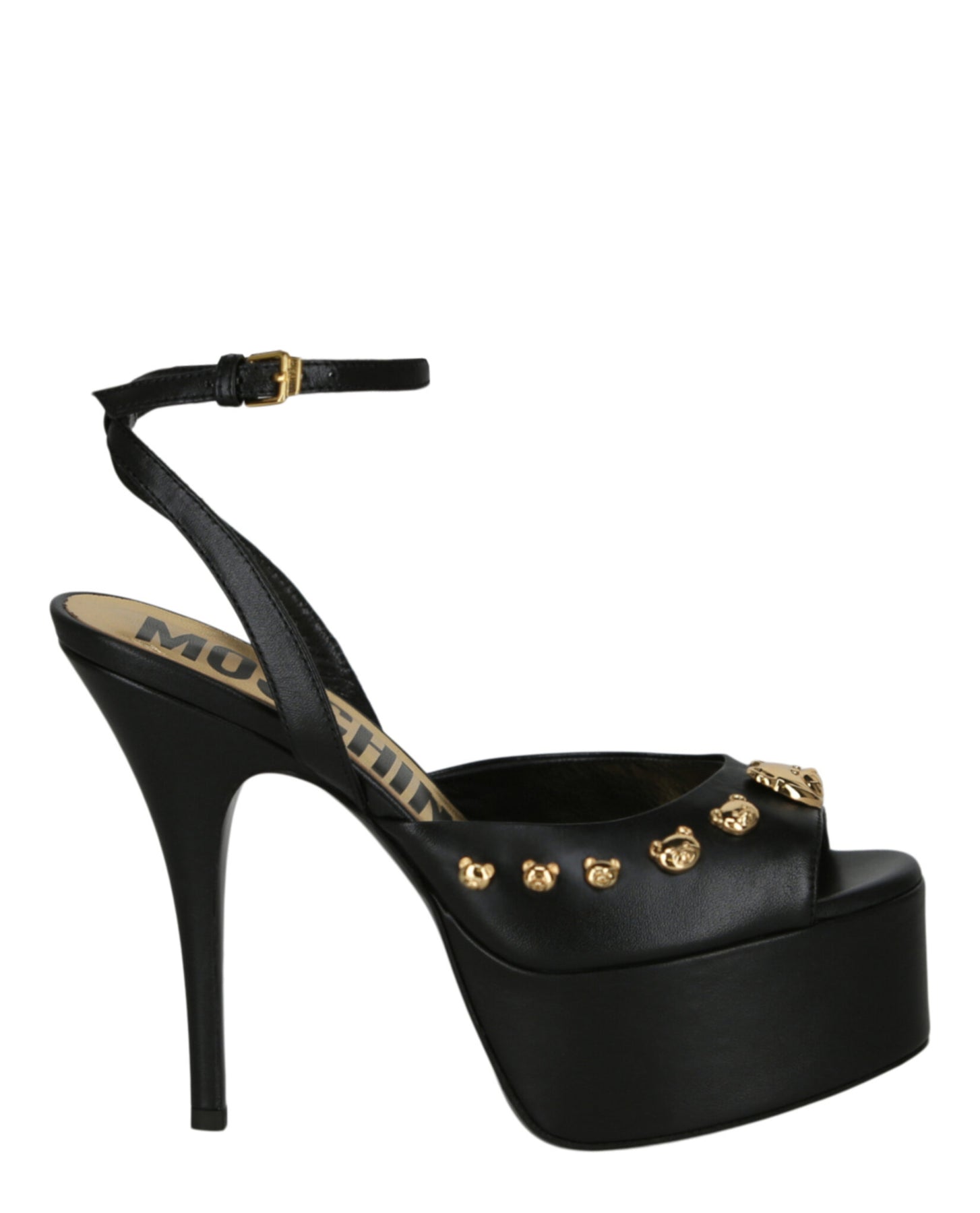 Teddy Studs Plateausandalen mit Absatz
