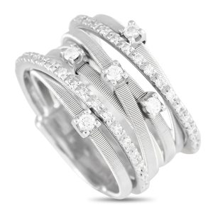 Marco Bicego Goa 18 K Weißgold 0,40 ct Diamant Multi-Band-Ring MB01-090424