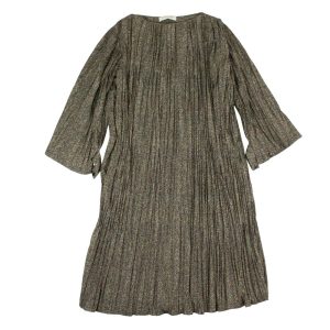 Mehrfarbiges Plissee-Midikleid