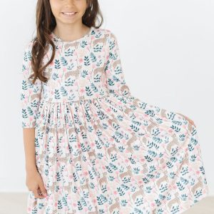 Cheetah Girl 3/4-Ärmel-Taschen-Twirl-Kleid