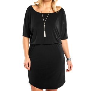 Plus Size Quintessential-Kleid in Schwarz