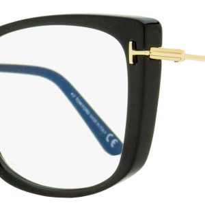 Tom Ford Blaue Block Brillen für Damen TF5816B 001 Schwarz/Gold 53mm