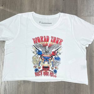 World Tour Rock Kurzärmliges T-Shirt in Weiß