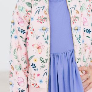Butterfly Meadows Satin Jacke