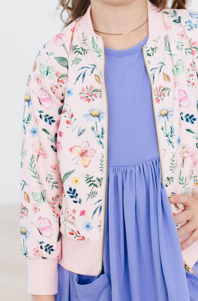 Butterfly Meadows Satin Jacke