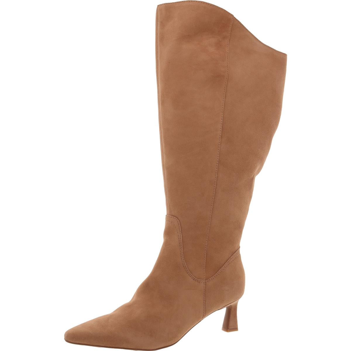 Deesha Extra Breite Kalb Wildleder Kniehohe Stiefel