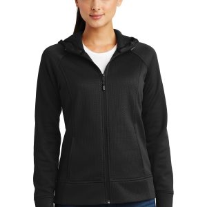 Sport-Tek Damen Rival Tech Fleece Kapuzenjacke mit durchgehendem Reißverschluss LST295