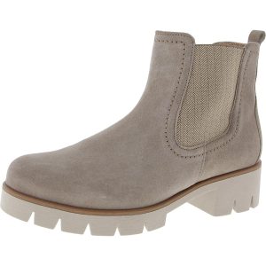 Chelsea-Stiefel aus Nubukleder mit Reißverschluss