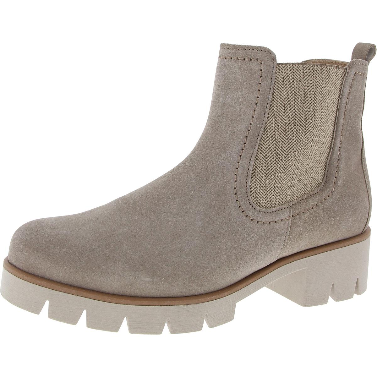 Chelsea-Stiefel aus Nubukleder mit Reißverschluss