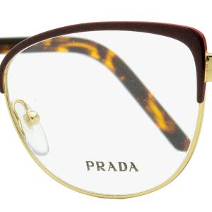 Prada Ovale Damenbrille VPR 63X 09B-1O1 Gold/Havanna 53 mm