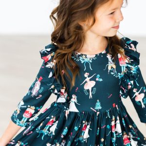 Weihnachten Ballett Rüschen Twirl Kleid