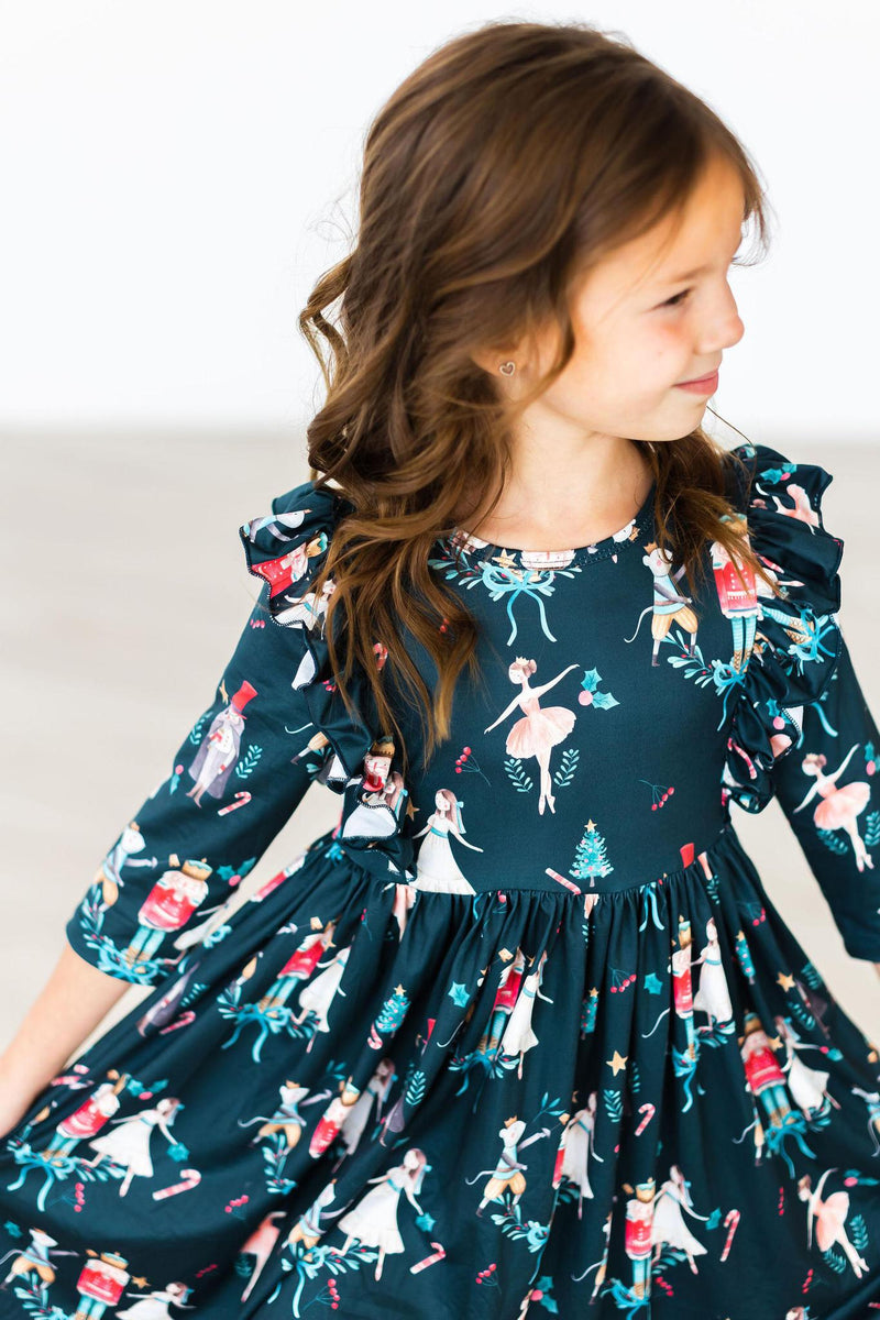 Weihnachten Ballett Rüschen Twirl Kleid