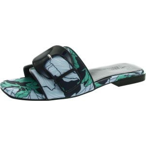 Naomi 2 Buckle Woven Slide Sandalen