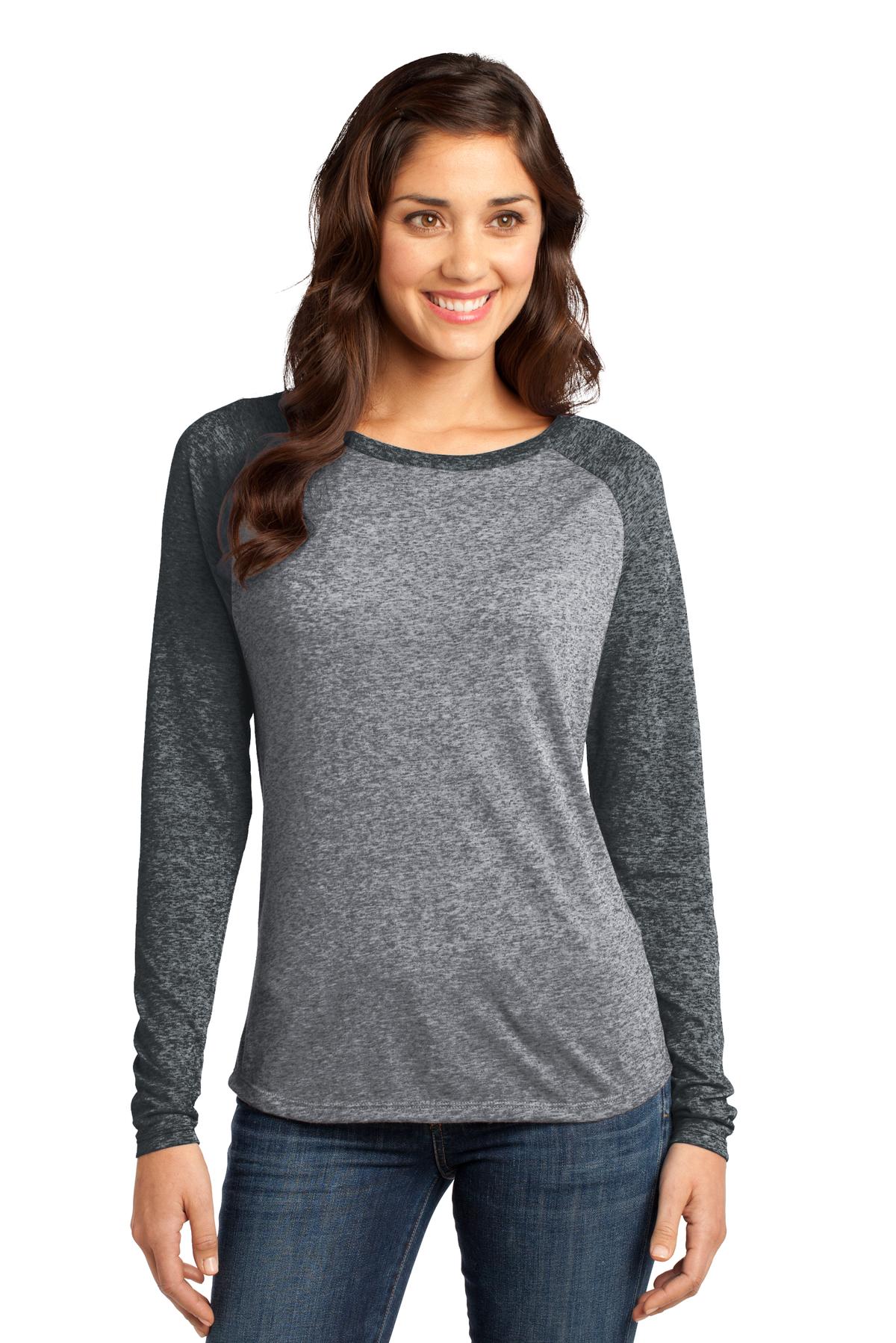 District Juniors Microburn Langarm Raglan Tee DT262
