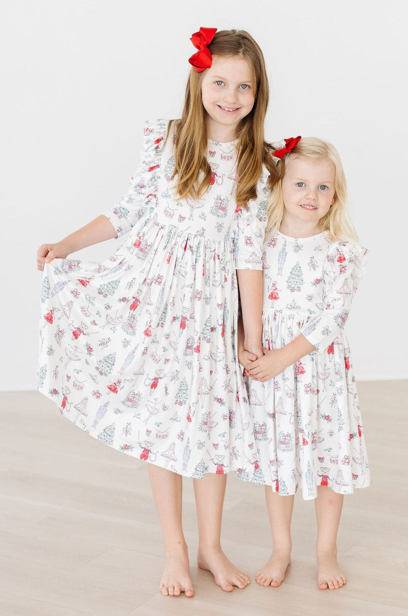 Clara's Weihnachten Rüschen Twirl Kleid