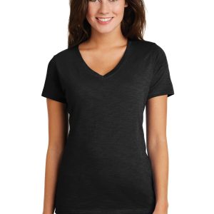 District Super Slub T-Shirt mit V-Ausschnitt für Damen DM3501