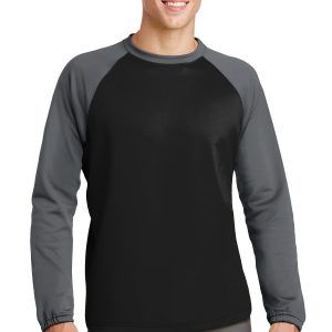 Sport-Tek Herren Sport-Wick Raglan Colorblock Fleece Crewneck ST242