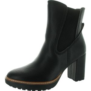Deserve mittelhohe Stiefel aus Kunstleder mit Reißverschluss