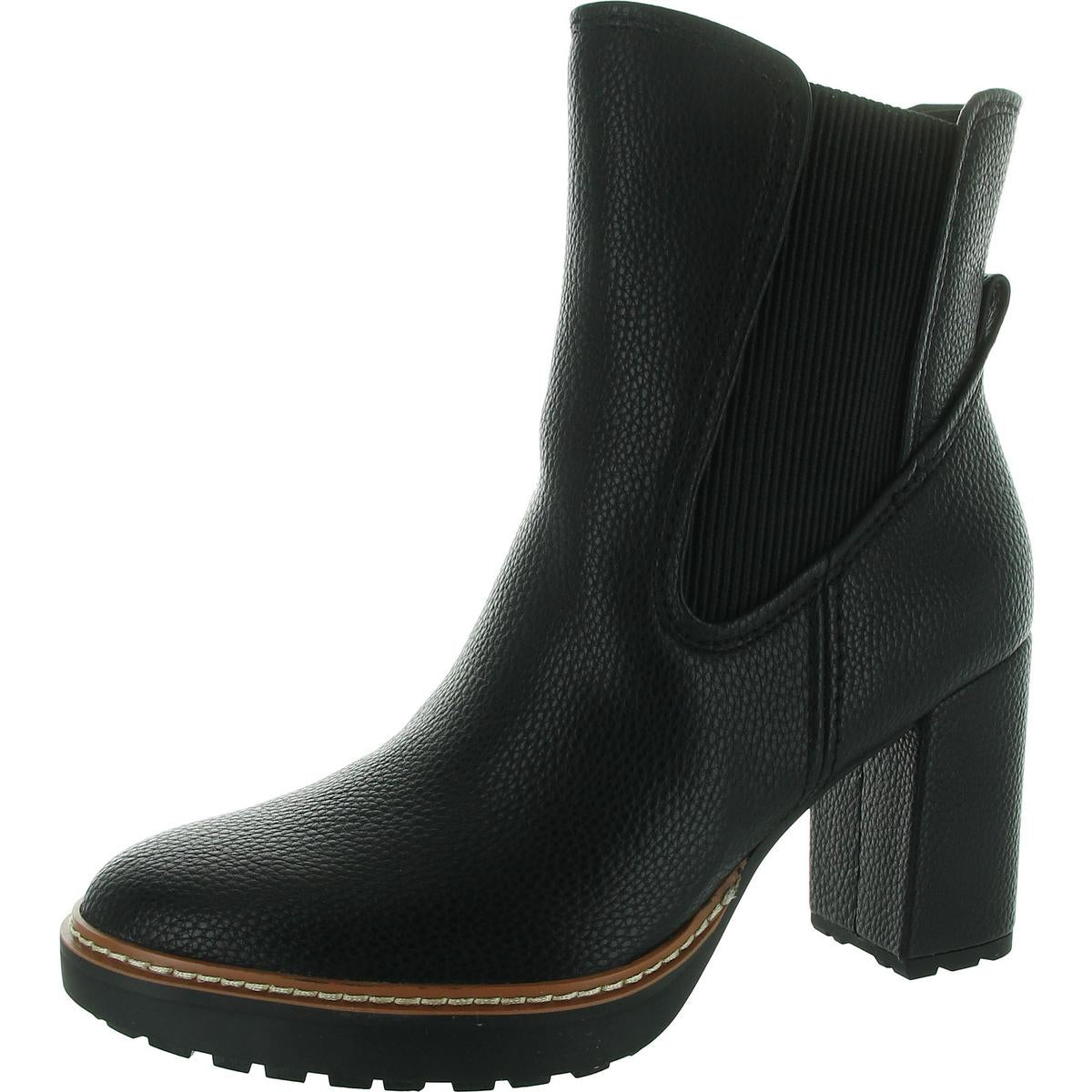 Deserve mittelhohe Stiefel aus Kunstleder mit Reißverschluss