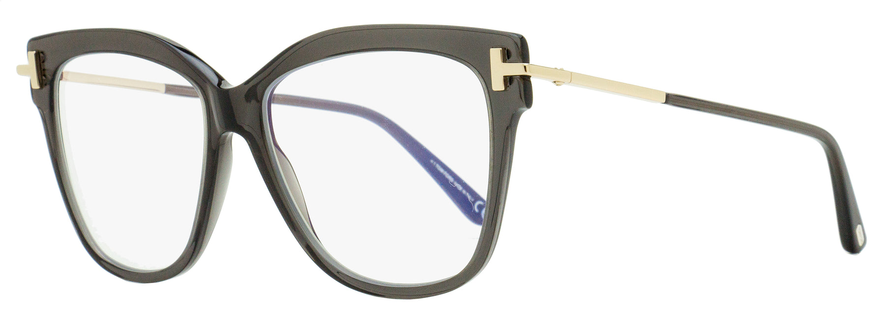 Tom Ford Blaue Block Brillen für Damen TF5704B 020 Grau/Gold 54mm