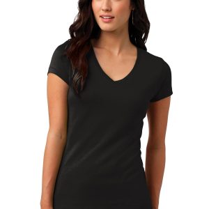District Juniors Soft Wash T-Shirt mit V-Ausschnitt. DT4501