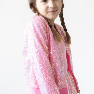 Bubblegum Rosa Paillettenjacke