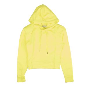 Kapuzenpullover aus neongelber Baumwolle