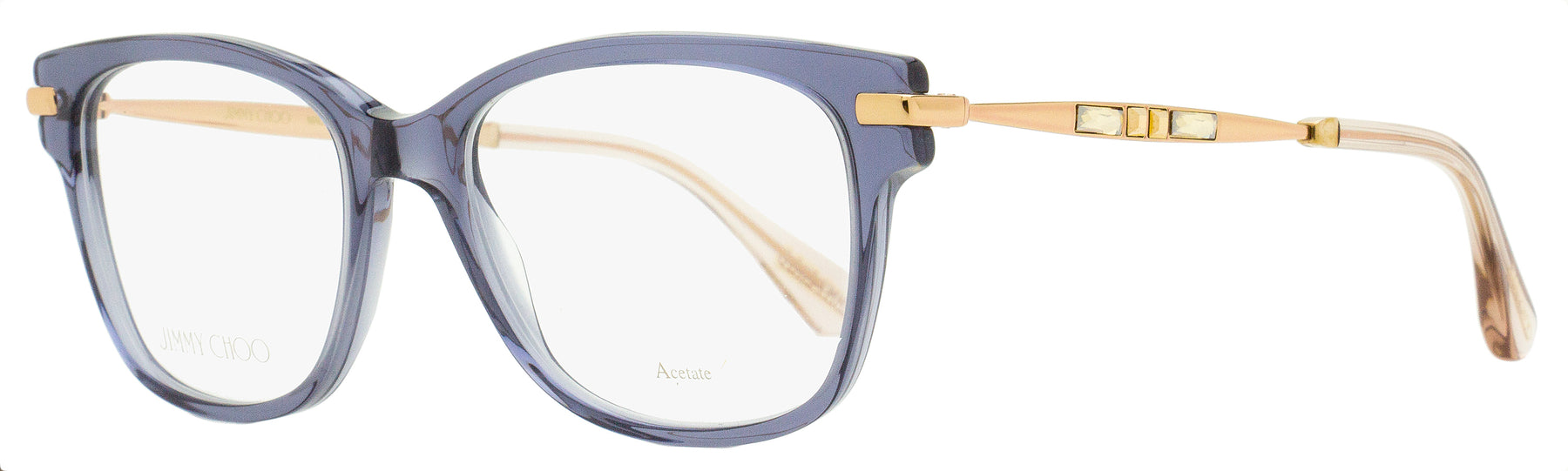Jimmy Choo Rechteckige Brillen für Damen JC181 14I Blau/Gold Kupfer 51mm