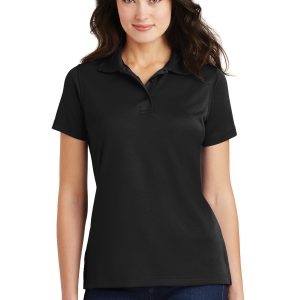Port Authority Damen-Poloshirt aus Poly-Anthrazit-Misch-Piqué. L497