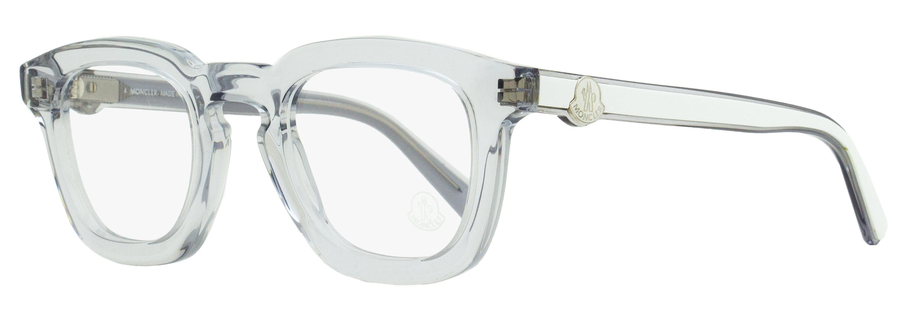 Moncler Herren Sonnenbrillen mit dickem Rand ML5195 020 Transparent/Weiß 48mm