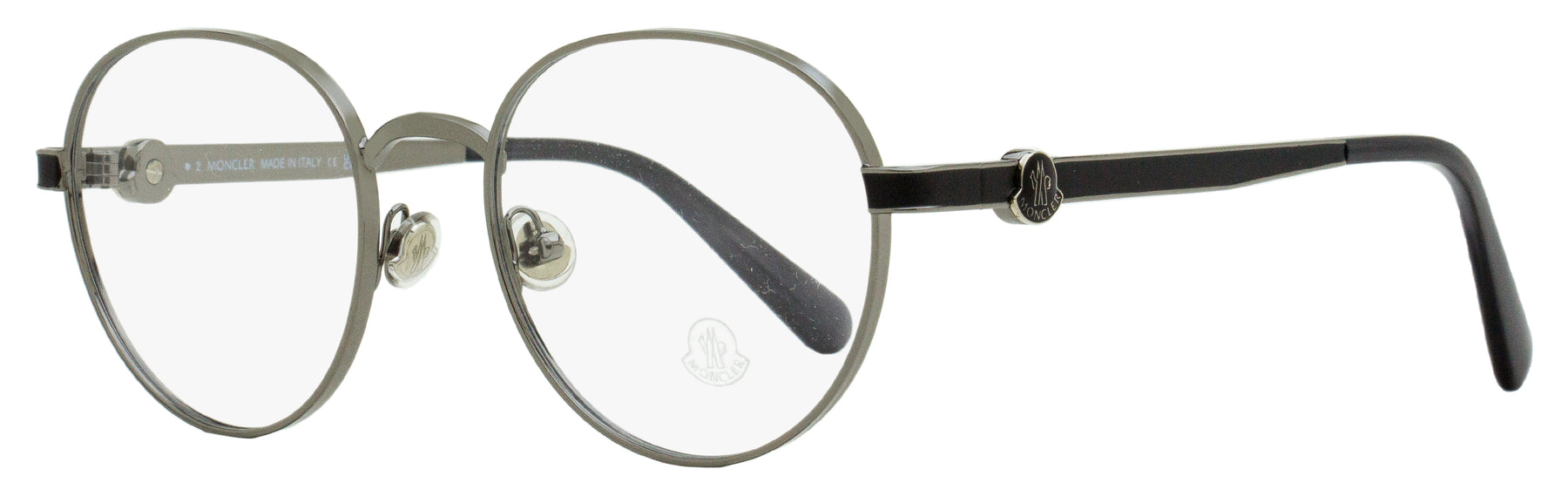 Moncler Unisex Runde Brillen ML5179 008 Gunmetal/Grau 51mm