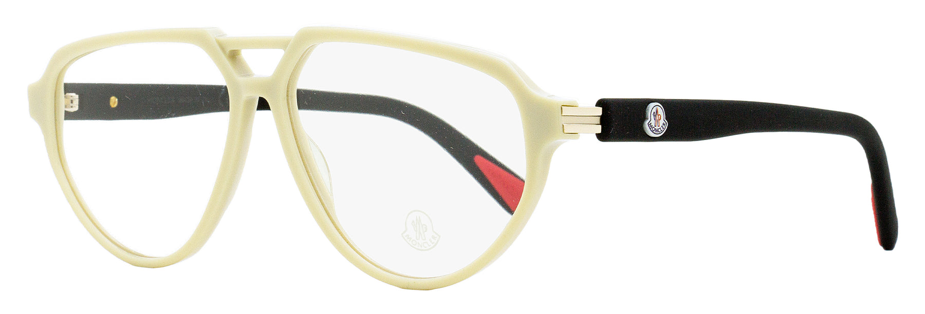 Moncler Pilotenbrillen für Herren ML5162 057 Beige/Schwarz 57mm