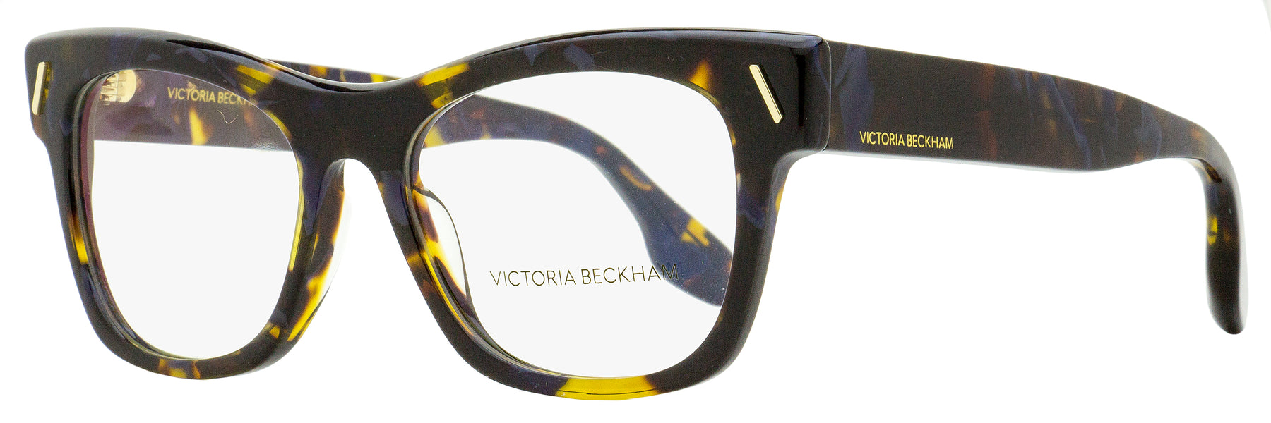 Victoria Beckham Rechteckige Brillen für Damen VB2634 418 Havana Blau 51mm